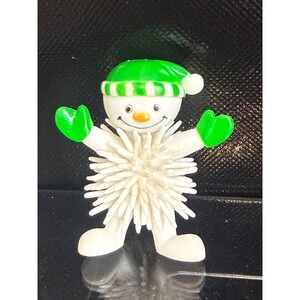 vintage 1970's Christmas Spike Ball Figures Snowman